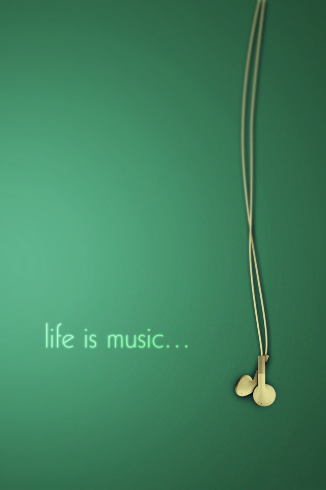 Fondo de pantalla Life Is Music 640x960