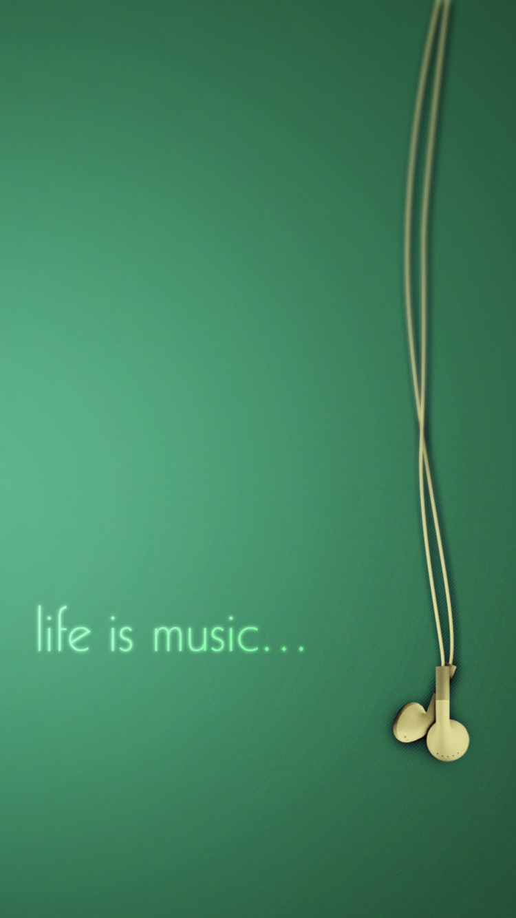 Обои Life Is Music 750x1334