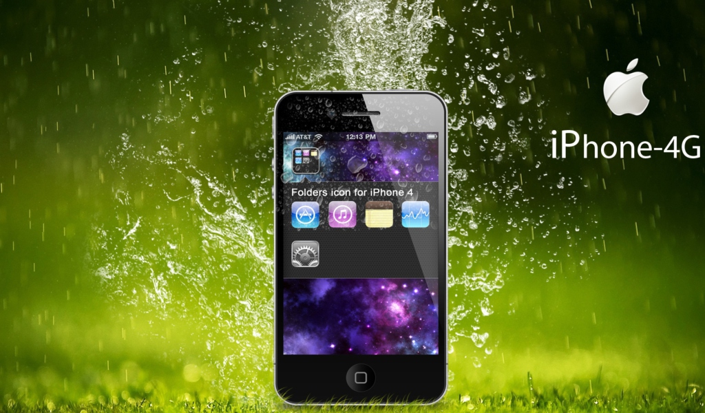 Rain Drops iPhone 4G screenshot #1 1024x600