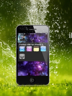 Screenshot №1 pro téma Rain Drops iPhone 4G 240x320