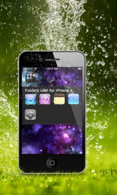 Screenshot №1 pro téma Rain Drops iPhone 4G 240x400