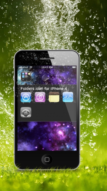 Screenshot №1 pro téma Rain Drops iPhone 4G 360x640