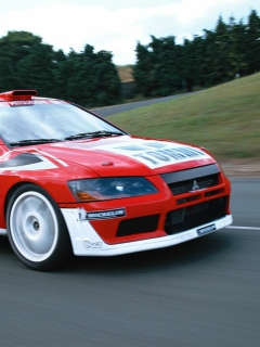 Fondo de pantalla Mitsubishi Lancer Evolution WRC 240x320