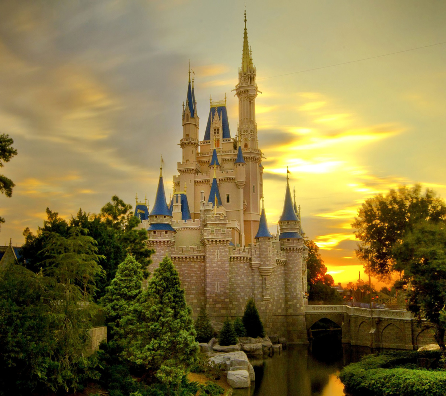 Fondo de pantalla Disneyland Castle 1440x1280