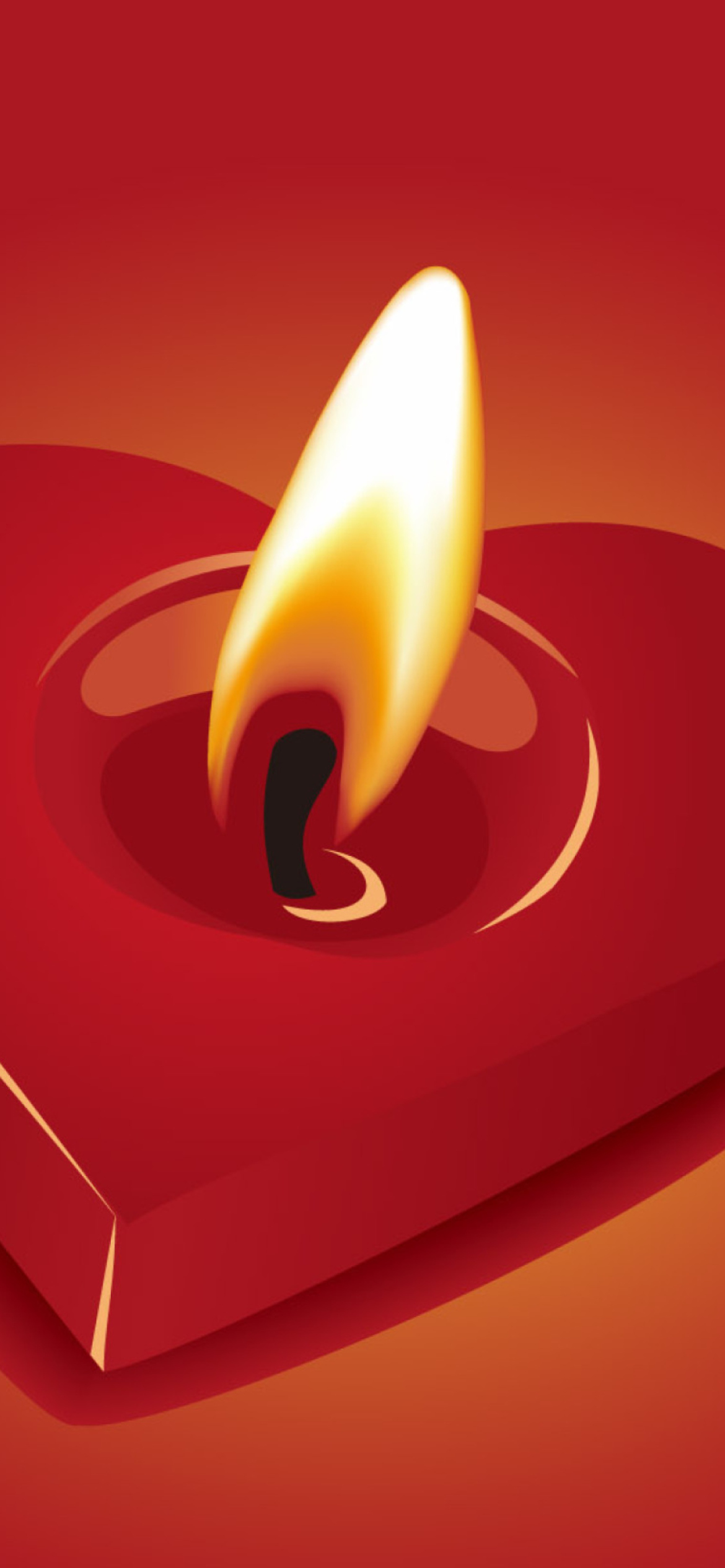 Heart Candle wallpaper 1170x2532