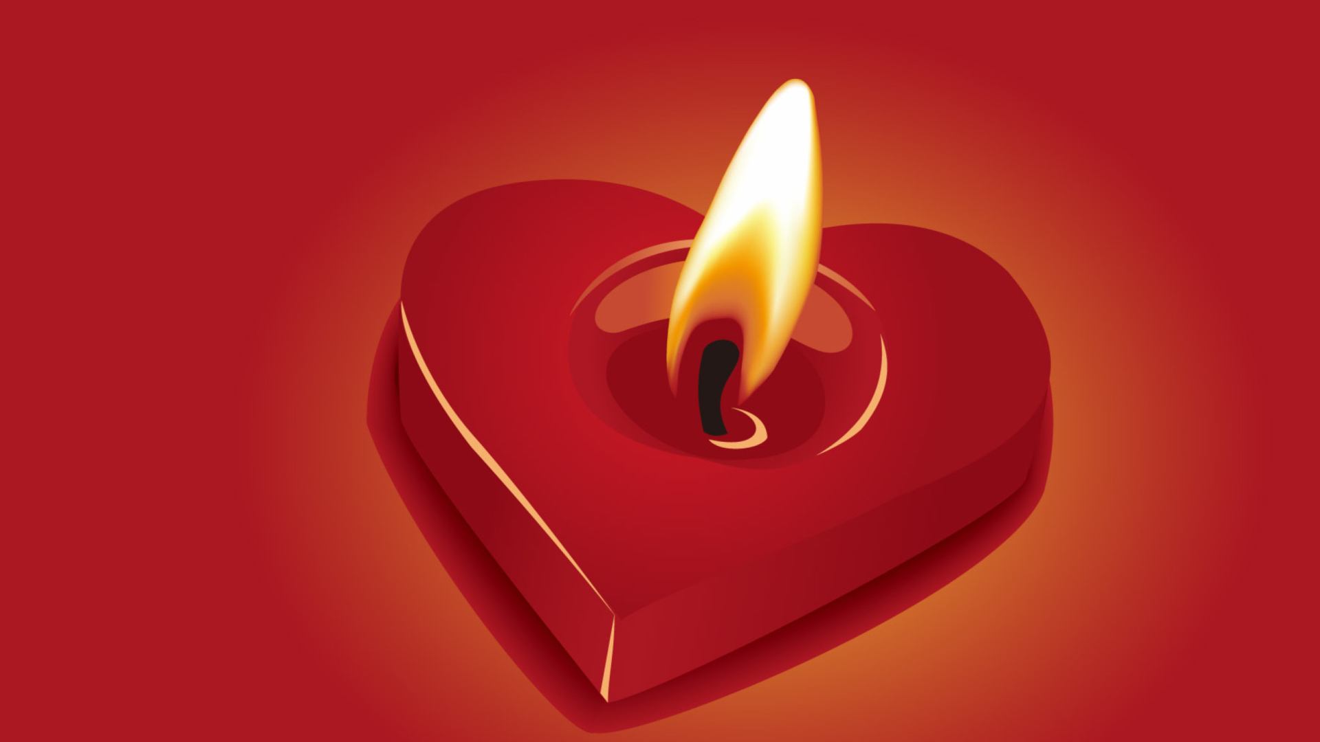 Das Heart Candle Wallpaper 1920x1080