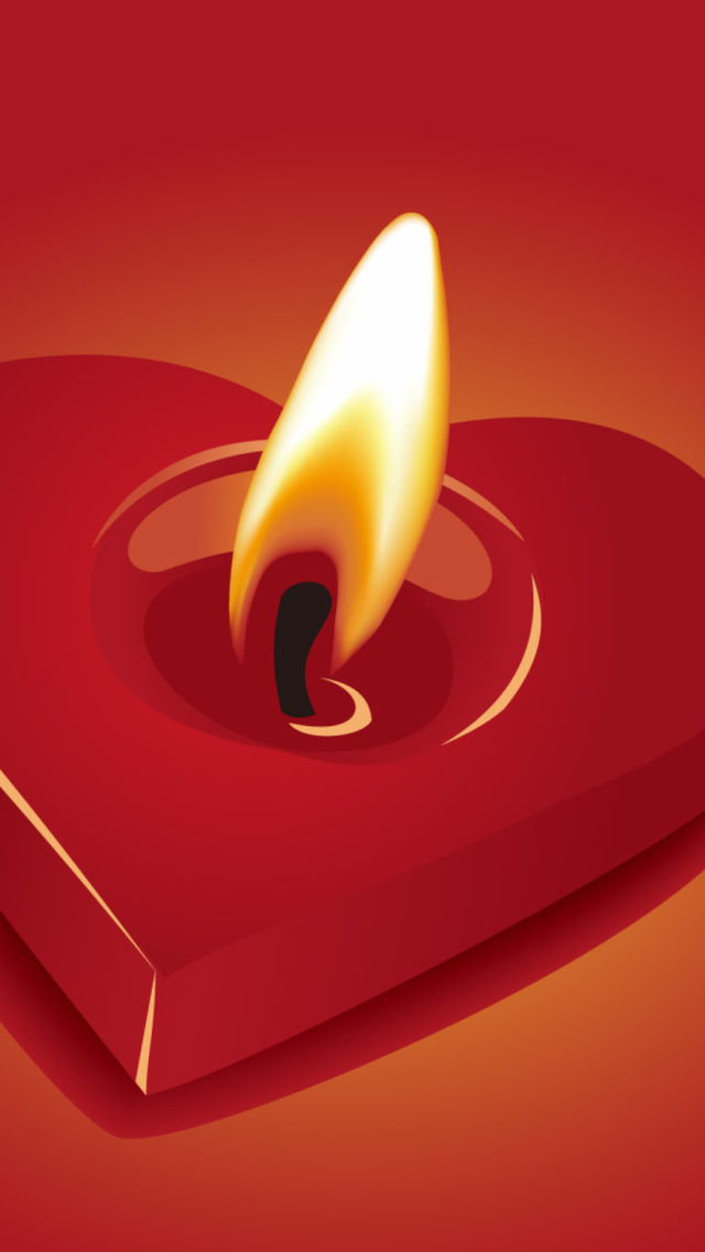 Sfondi Heart Candle 640x1136