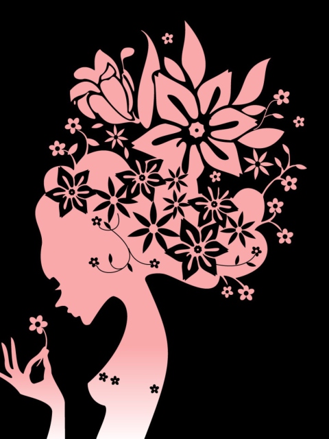 Das Flower Girl Wallpaper 480x640