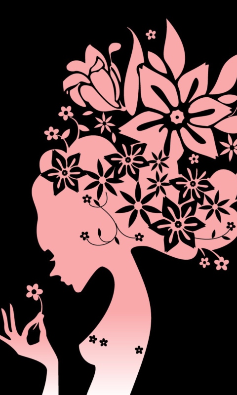 Das Flower Girl Wallpaper 480x800