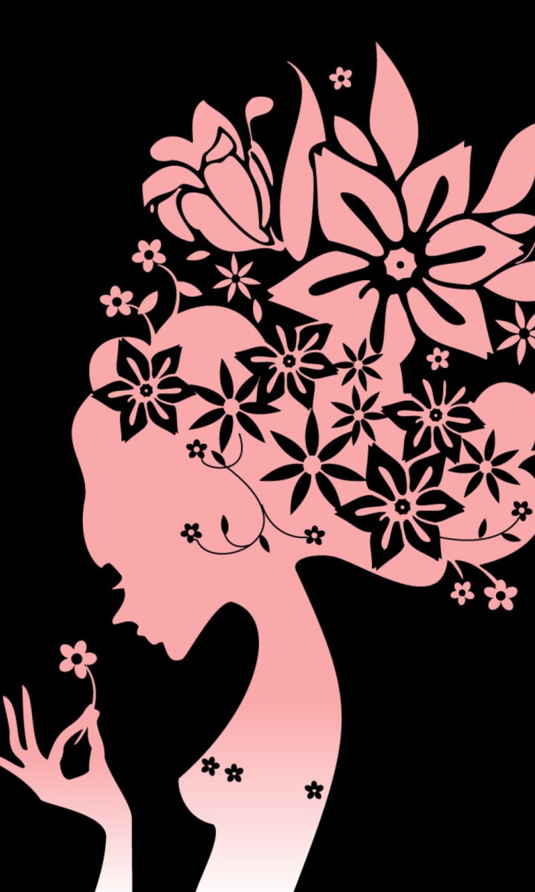Das Flower Girl Wallpaper 768x1280
