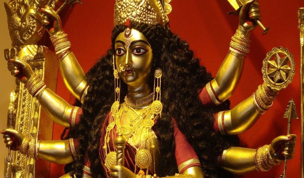 Обои Goddess Durga 1024x600