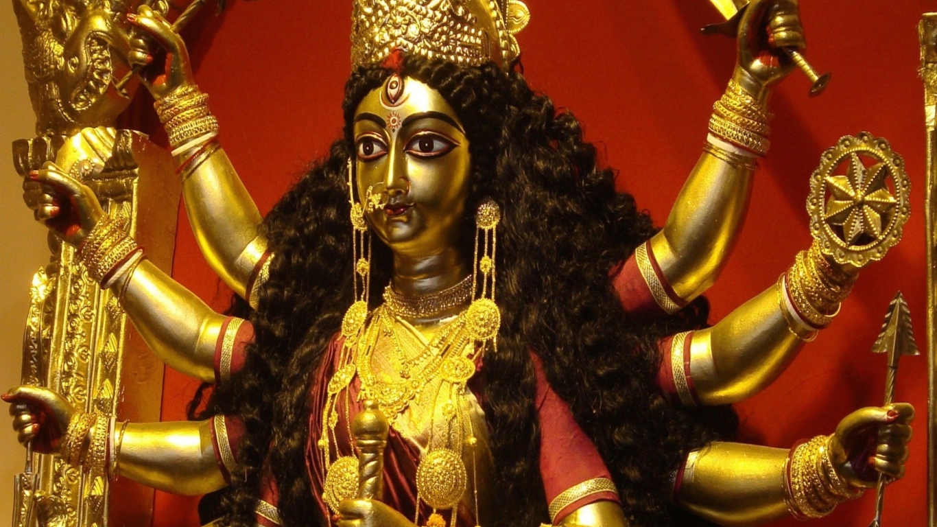 Das Goddess Durga Wallpaper 1366x768