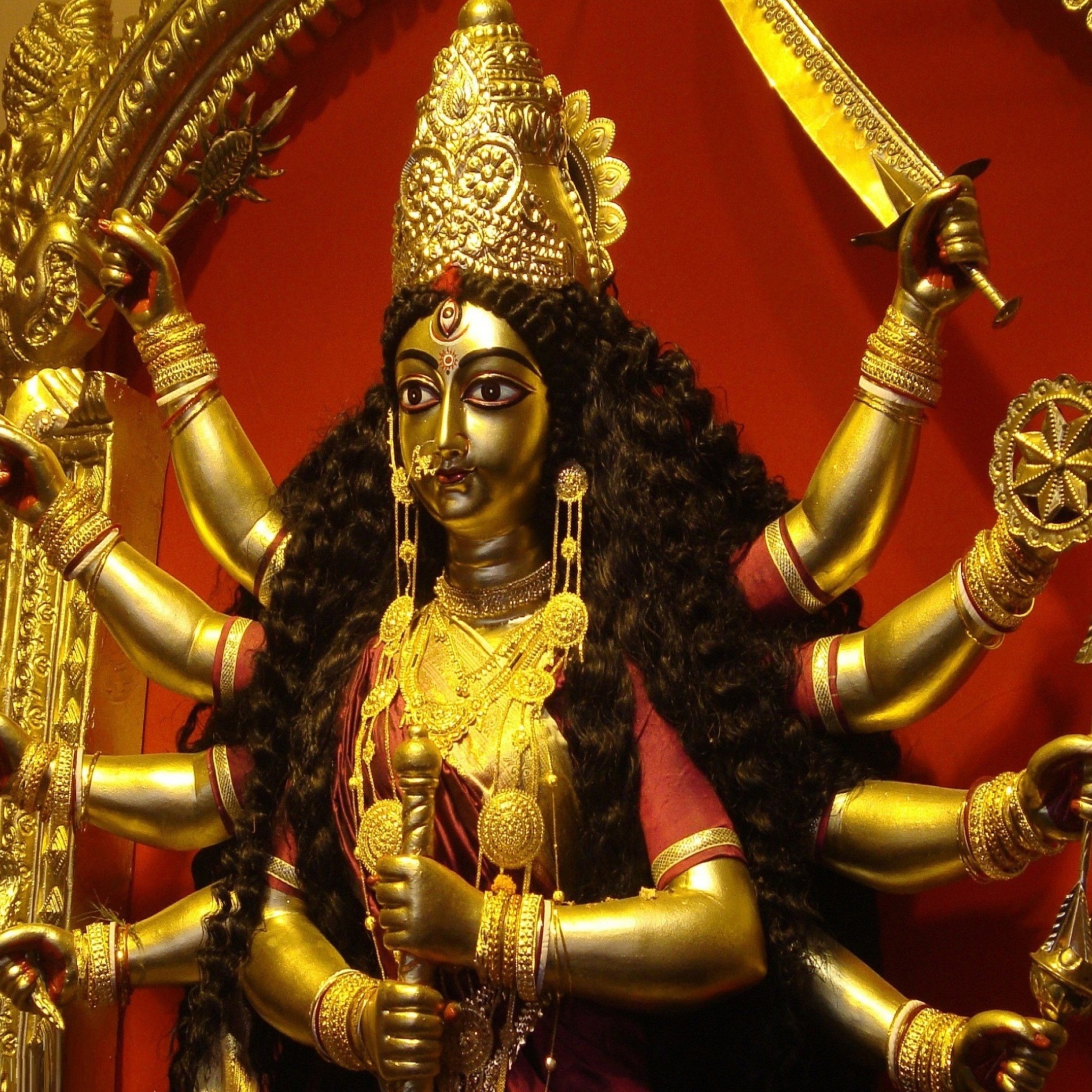 Das Goddess Durga Wallpaper 2048x2048