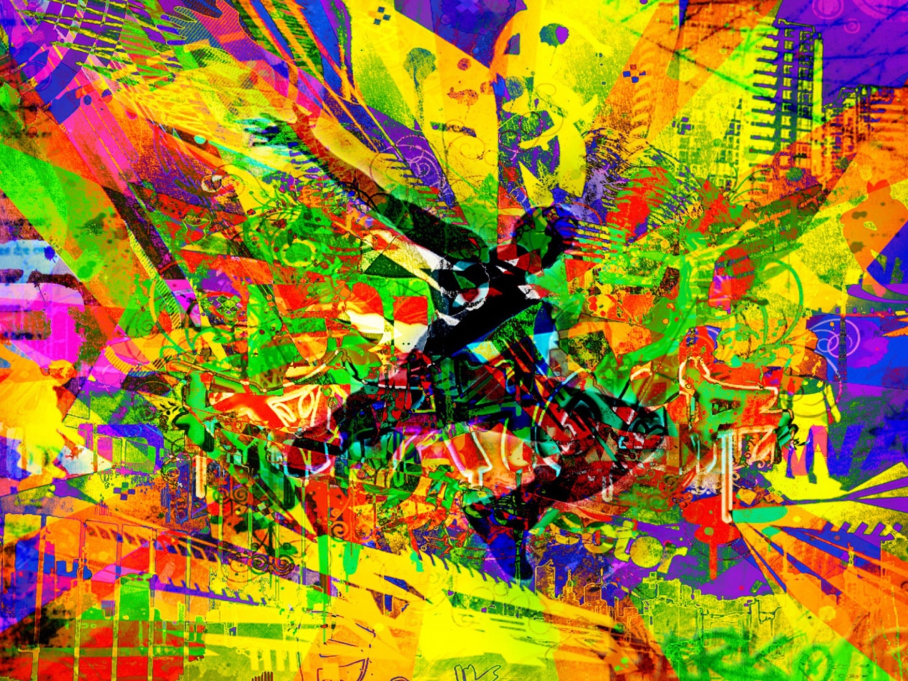 Das Colorful Abstract Wallpaper 1280x960