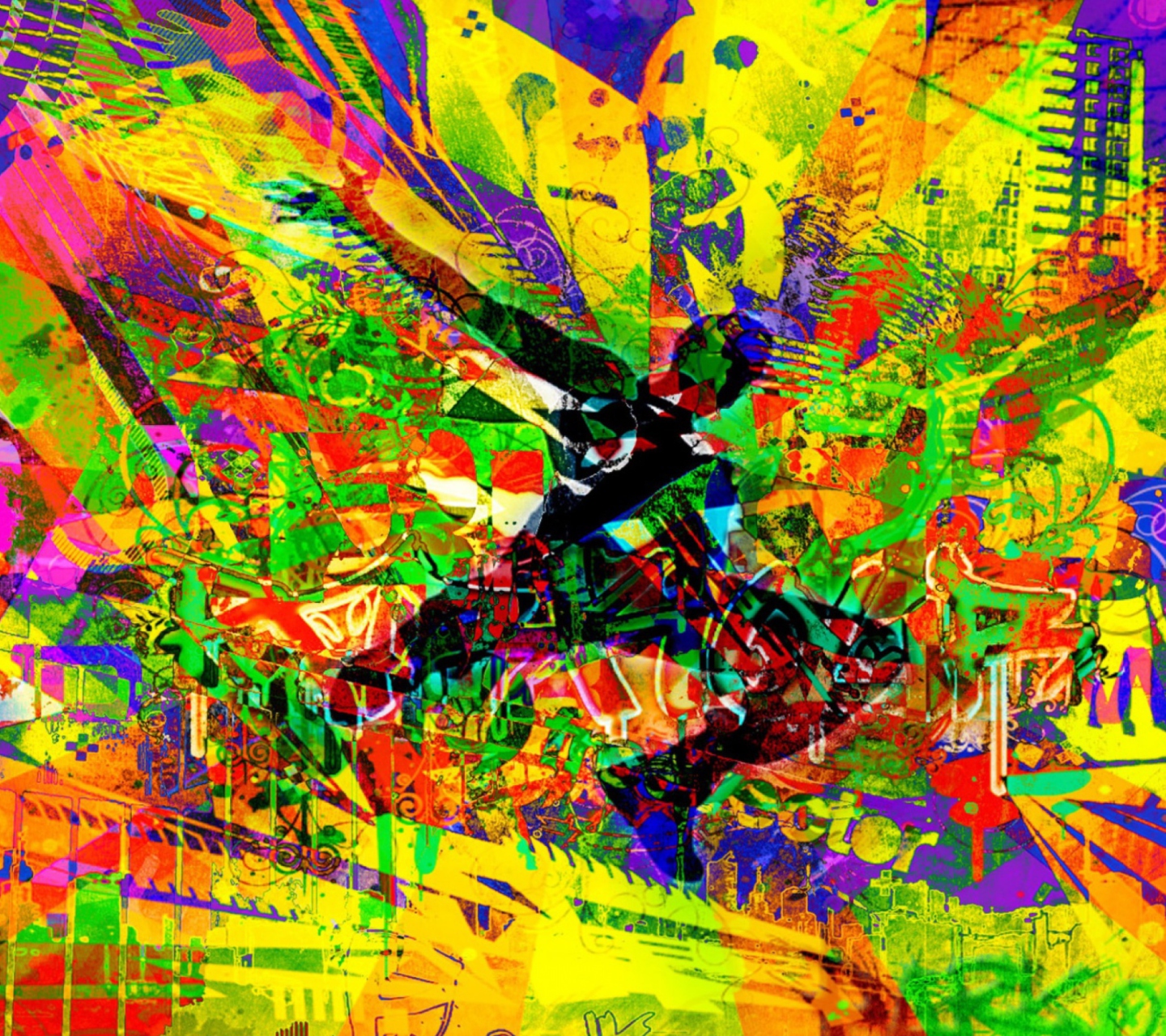 Das Colorful Abstract Wallpaper 1440x1280