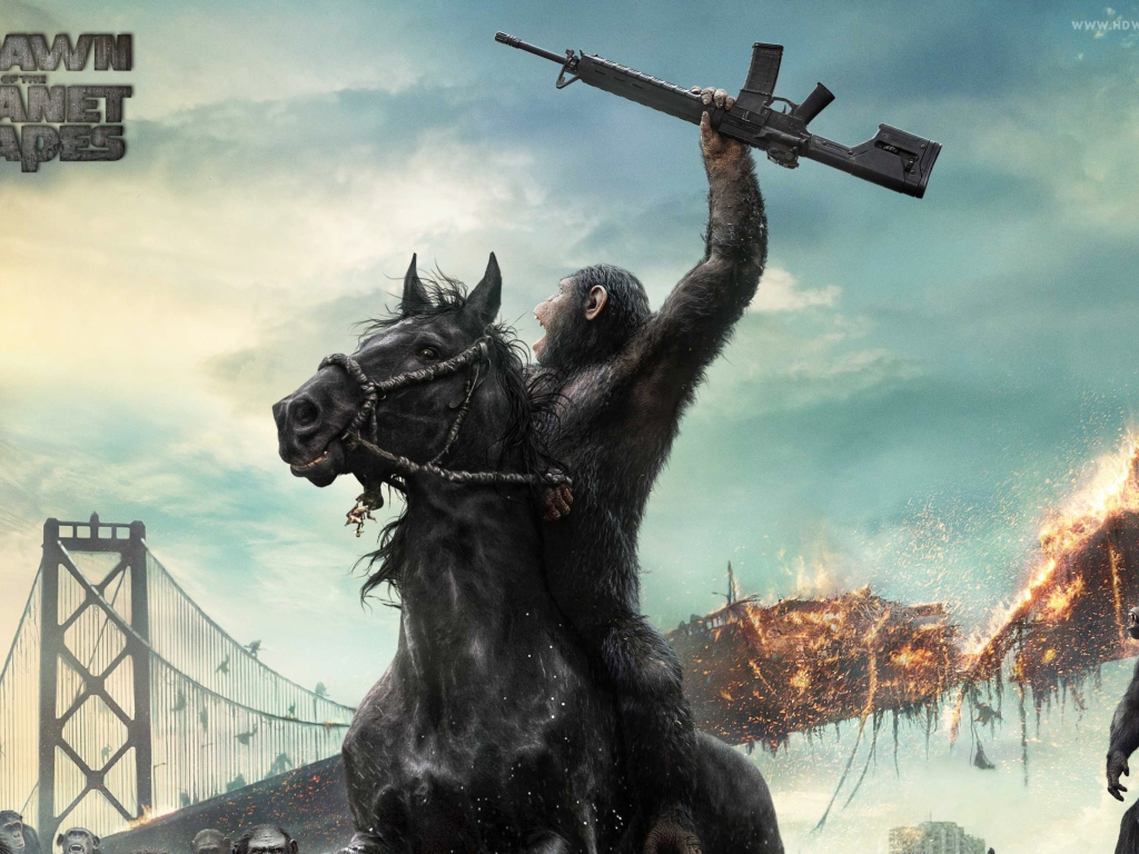 Dawn Of The Planet Of The Apes Movie wallpaper 1024x768