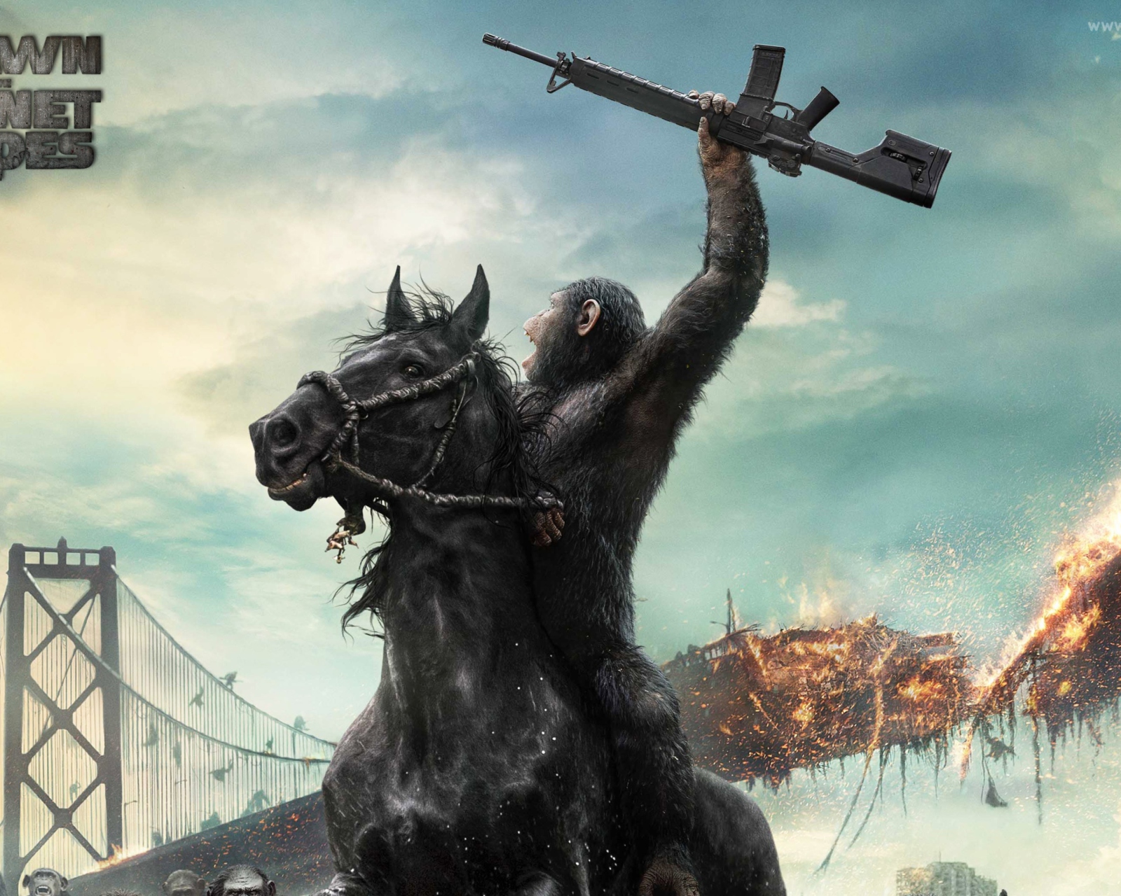 Das Dawn Of The Planet Of The Apes Movie Wallpaper 1600x1280