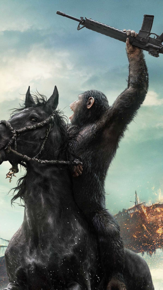 Das Dawn Of The Planet Of The Apes Movie Wallpaper 640x1136