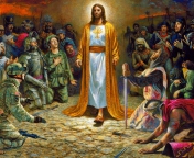 Das Soldiers & Jesus Wallpaper 176x144