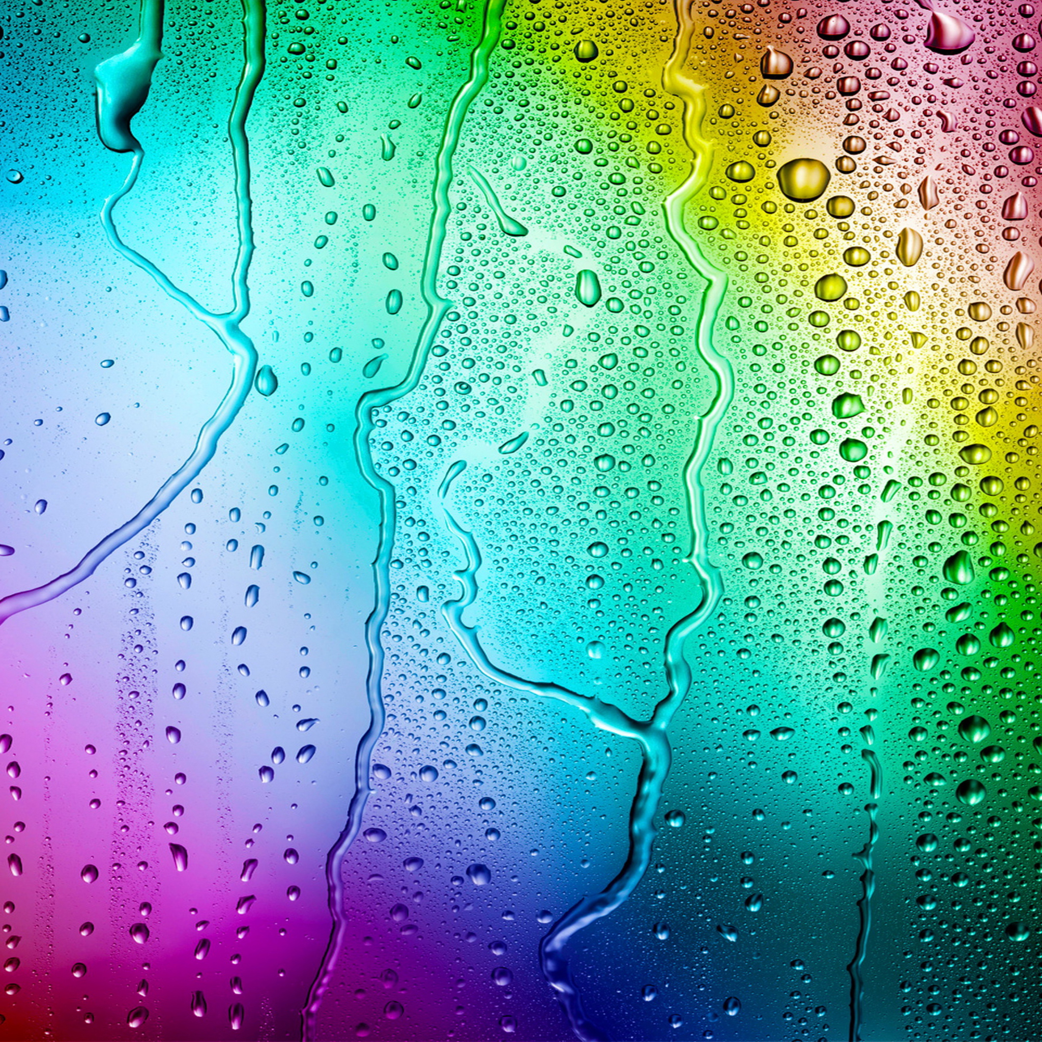 Rainbow Drops wallpaper 2048x2048