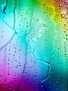 Das Rainbow Drops Wallpaper 240x320