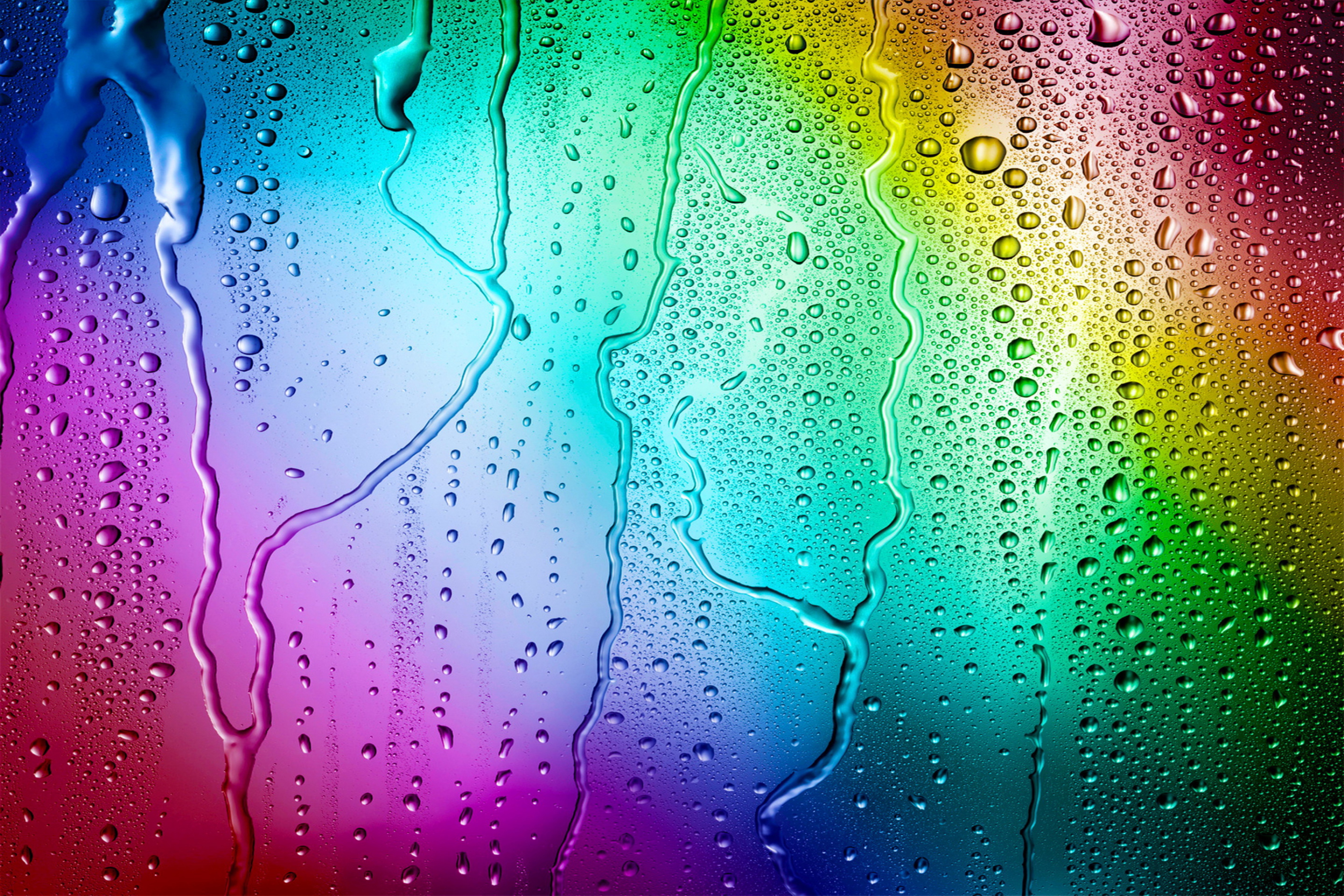 Das Rainbow Drops Wallpaper 2880x1920