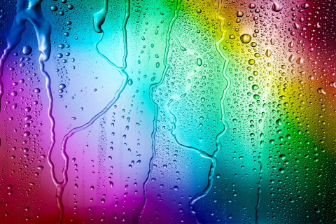Das Rainbow Drops Wallpaper 480x320