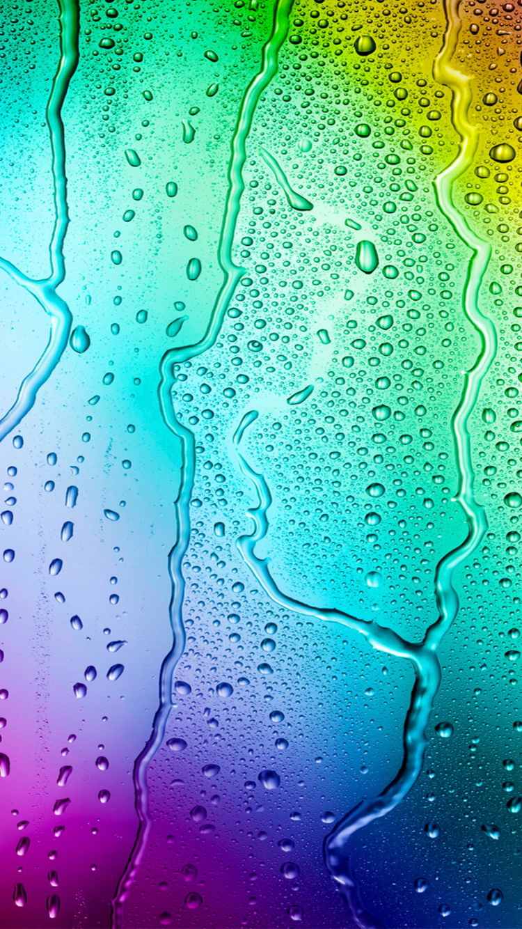 Das Rainbow Drops Wallpaper 750x1334