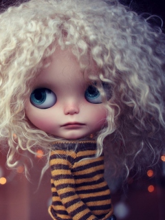 Cute Curly Doll wallpaper 240x320