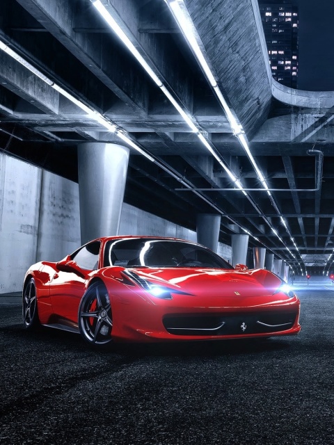 Обои Ferrari compare Maserati 480x640