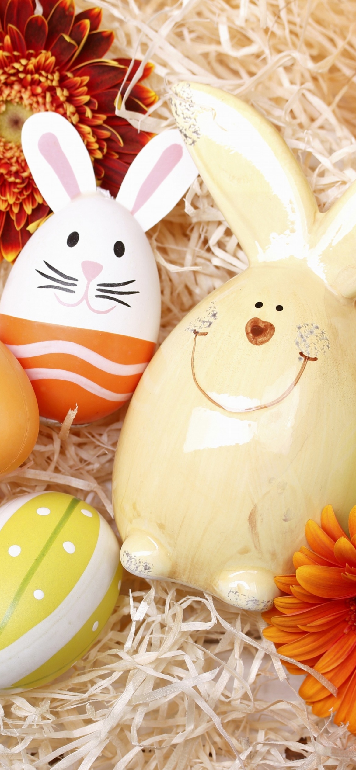 Sfondi Easter Eggs Decoration with Hare 1170x2532