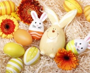 Sfondi Easter Eggs Decoration with Hare 176x144