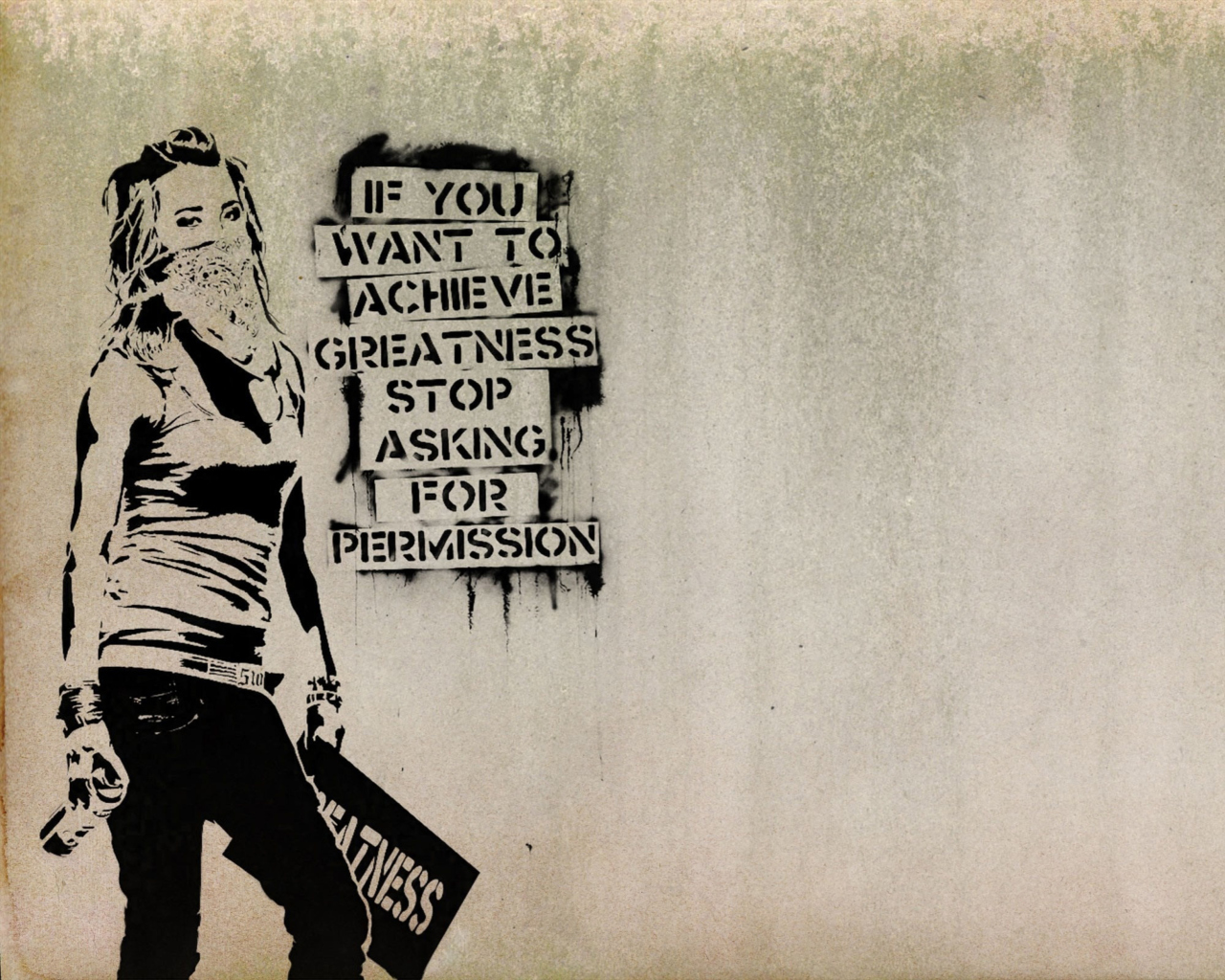 Fondo de pantalla Graffiti Motivation Statement 1280x1024