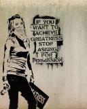 Das Graffiti Motivation Statement Wallpaper 128x160