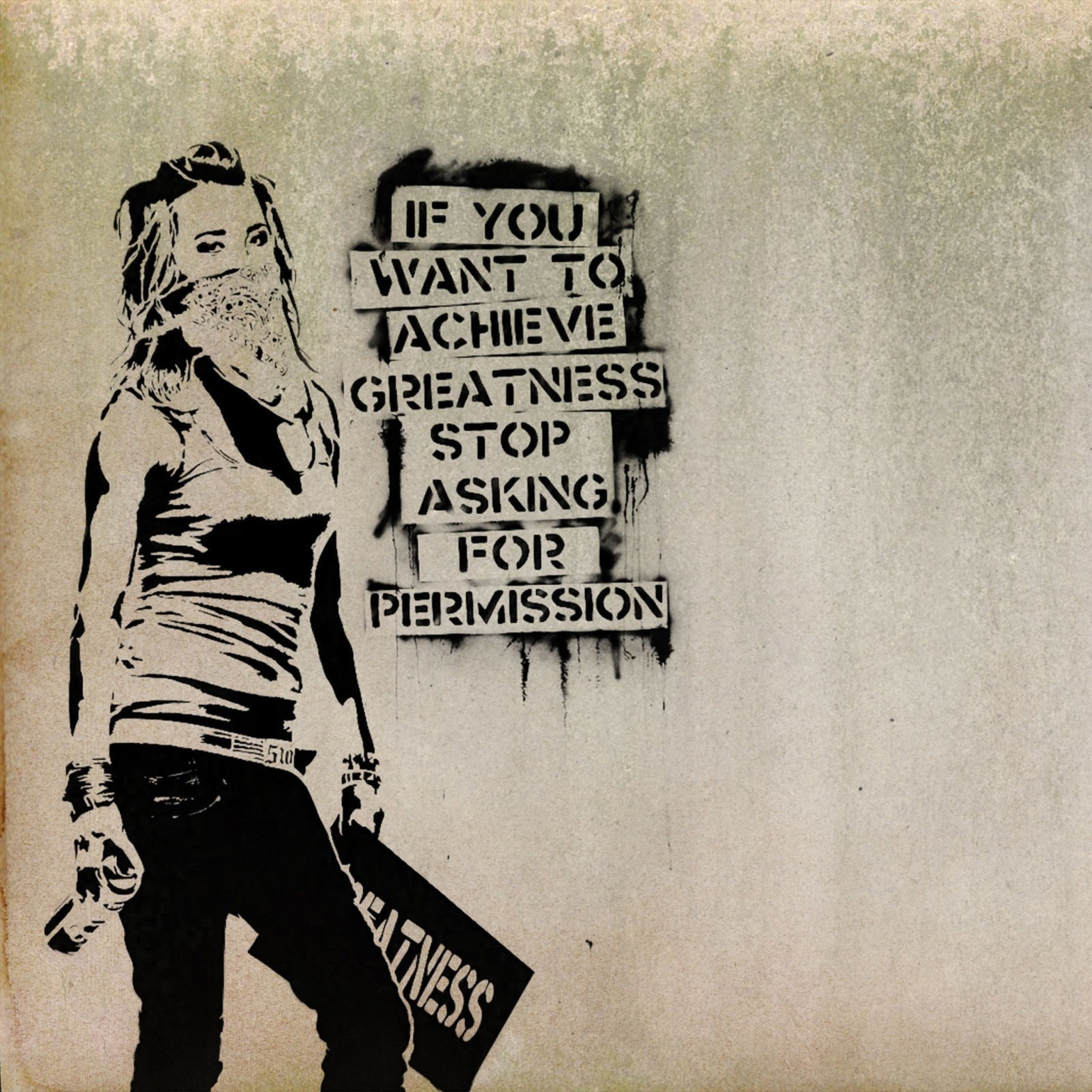 Das Graffiti Motivation Statement Wallpaper 2048x2048
