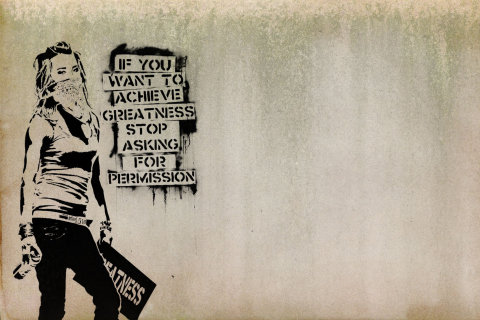 Das Graffiti Motivation Statement Wallpaper 480x320