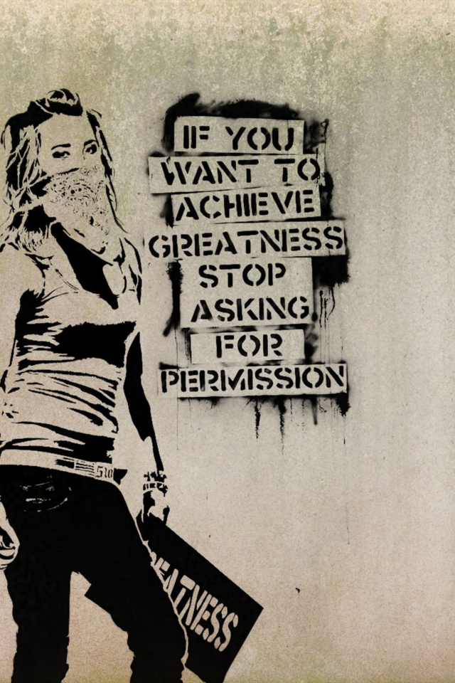 Fondo de pantalla Graffiti Motivation Statement 640x960