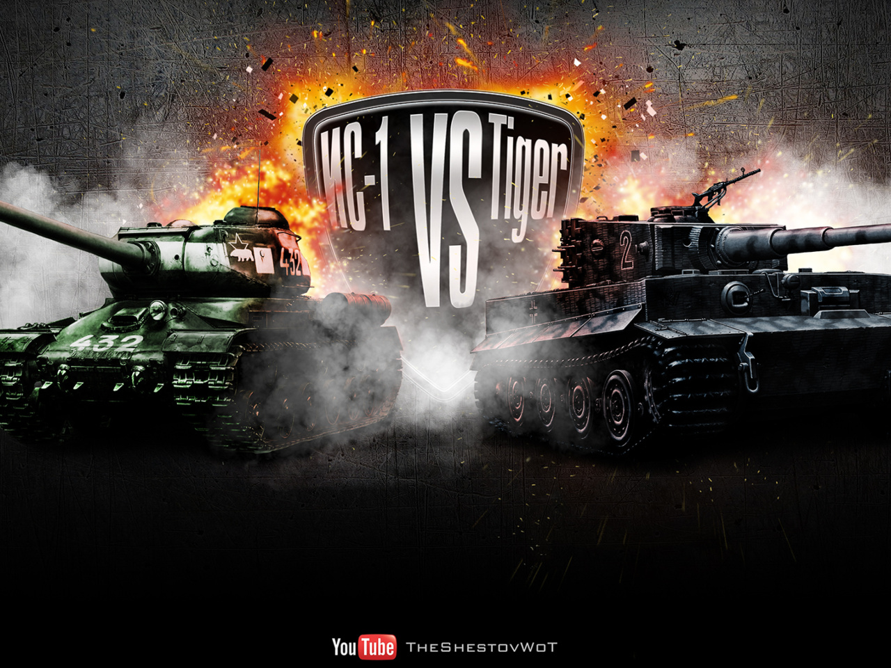 World of Tanks Tiger VS IC1 wallpaper 1280x960