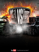 World of Tanks Tiger VS IC1 wallpaper 132x176