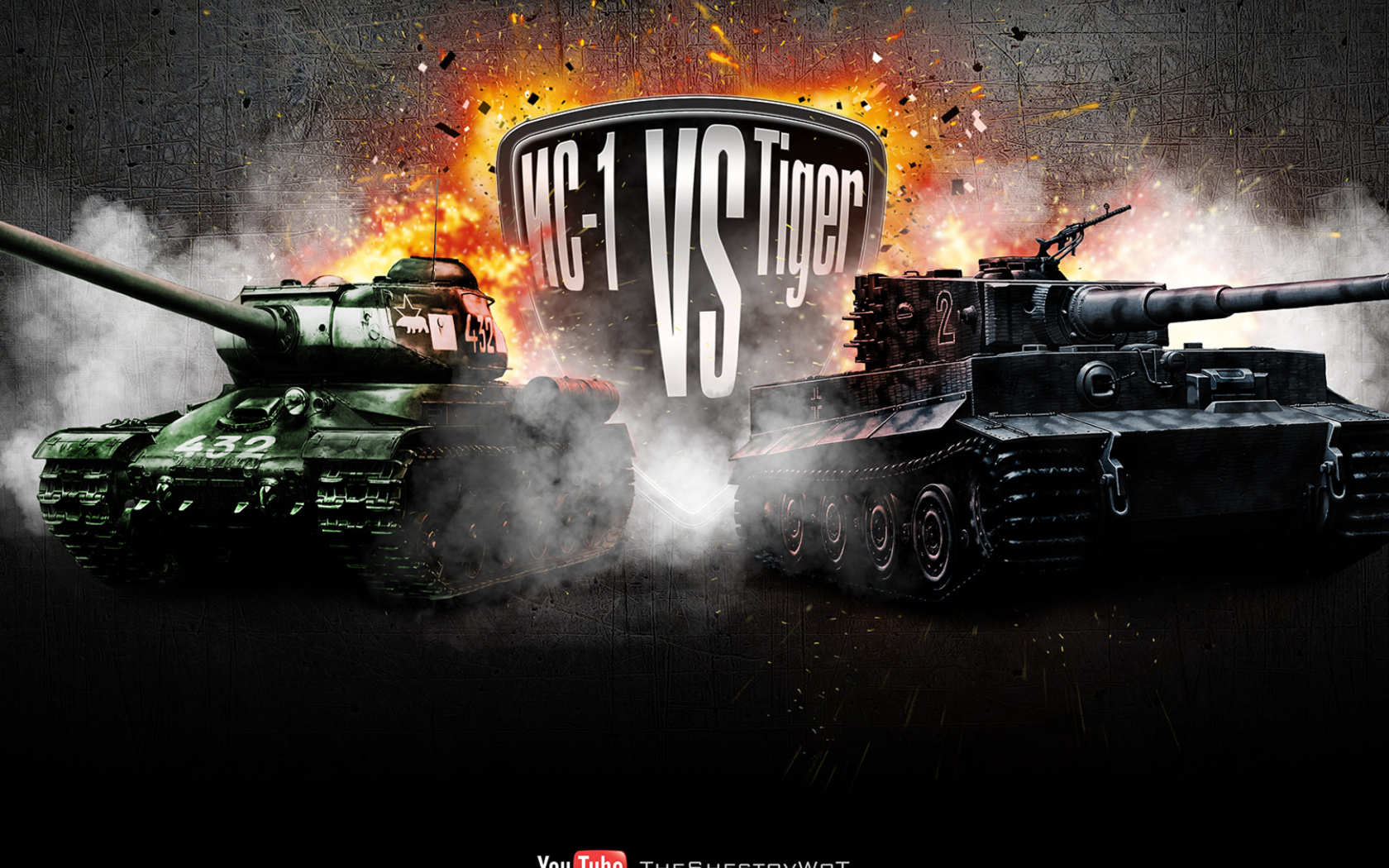 World of Tanks Tiger VS IC1 wallpaper 1680x1050