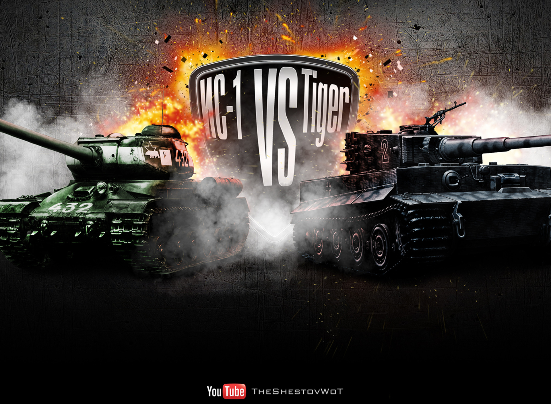 Sfondi World of Tanks Tiger VS IC1 1920x1408