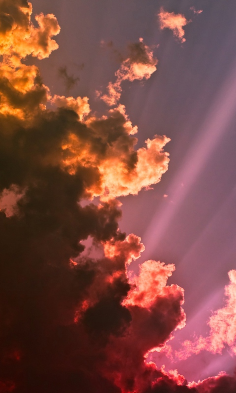 Colorful Clouds wallpaper 480x800