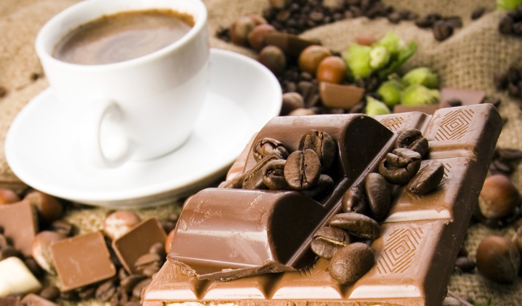 Das Coffee And Chocolate Wallpaper 1024x600