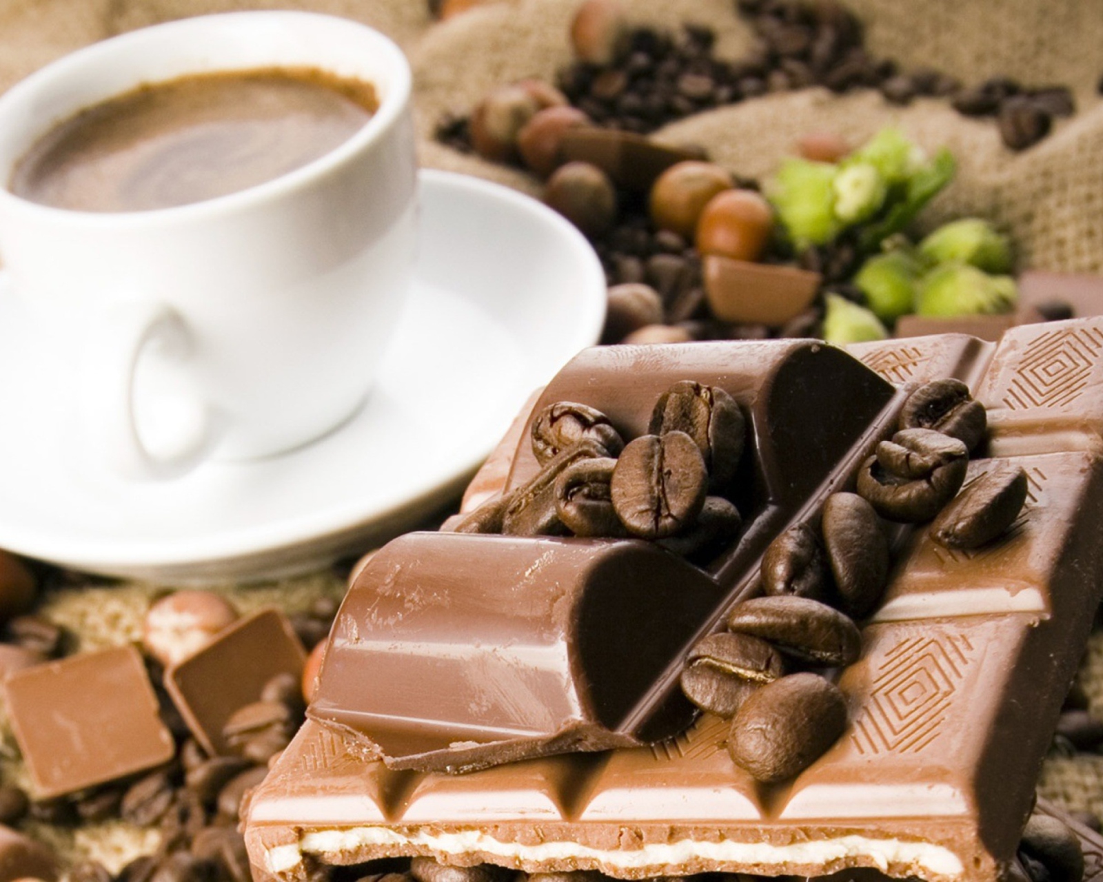 Обои Coffee And Chocolate 1600x1280