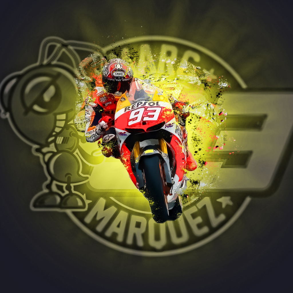 Sfondi Marc Marquez - Moto GP 1024x1024