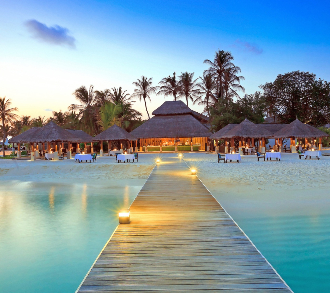 Fondo de pantalla Maldive Islands Resort 1080x960