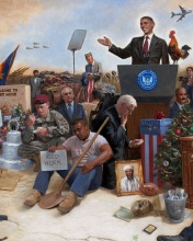 Das Obama USA President Wallpaper 176x220