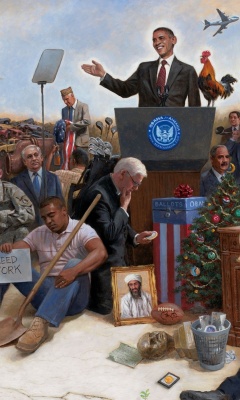 Das Obama USA President Wallpaper 240x400