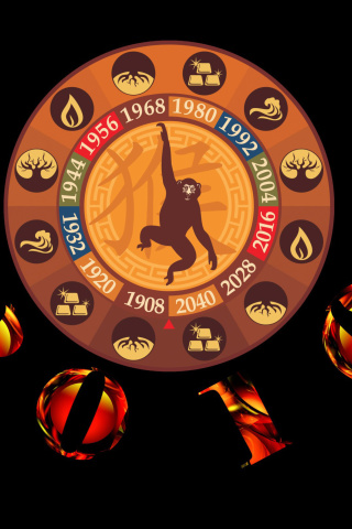 Sfondi New Year 2016 Monkey Chinese Horoscopes 320x480