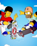 Homer Simpson and Tony Hawk wallpaper 128x160